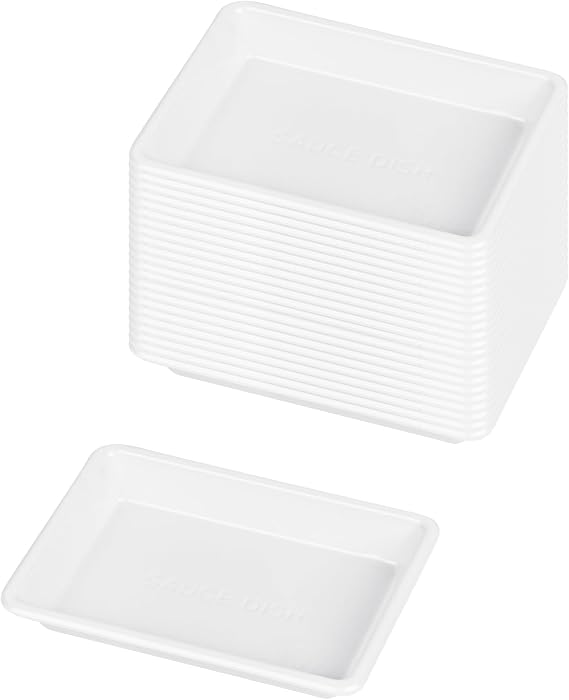 Restaurantware Plastic Condiment Cup 100 Count 1 Ounce Disposable Sauce Dish Miniature Sauce Holder Lightweight White