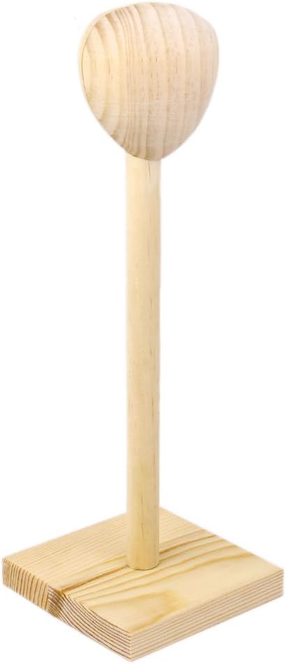 LoveinDIY Natural Wooden Hair Stand Display Supporter for 1/3 SD DOD BJD Doll Wig 8-9"