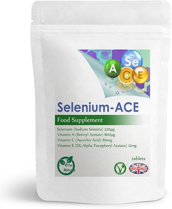 Selenium 220mcg and Vitamins A, C & E Tablets, Immune Support (Pack of 60)