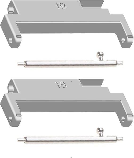 for 18mm-20mm Smartwatch Accessory Strap Metal Link Head GrainsAttachment Adjustable Connector Adapter Replacement 2pcs