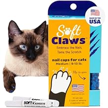 Soft Claws for Cats - CLS (Cleat Lock System), Size Medium, Color Blue