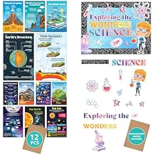 Decorably Earth Science Posters and Science Bulletin Board Decorations Set for Classroom