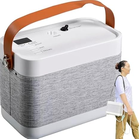 Oxygen Generator, Portable Adjustable Concentrator 1-3L/min for Home and Travel Use, Includes Carry Bag and Time Adjustment Feature, Car Air Purifier