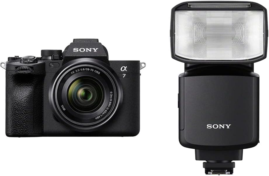Sony Alpha 7 IV | Full-Frame Mirrorless Camera with Sony 28-70 mm F3.5-5.6 Kit Lens, Black &amp; HVL-F60RM2 | External Flash with Wireless Radio Control