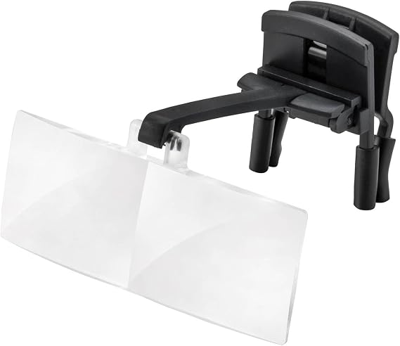 ESCHENBACH 1646-25 Glasses Clip Loupe, Lab Clip, Binocular Type, 2.5X Magnification, 1 Set of 1 Lens