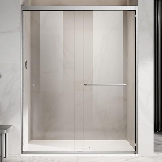 46"-49" W 72" H Semi-Frameless Bypass Double Sliding Shower Door