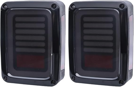 LED Tail Lights Compatible for Jeep Wrangler JK JKU Sport/Sahara/Rubicon 2007-2018(US Version,Smoke)