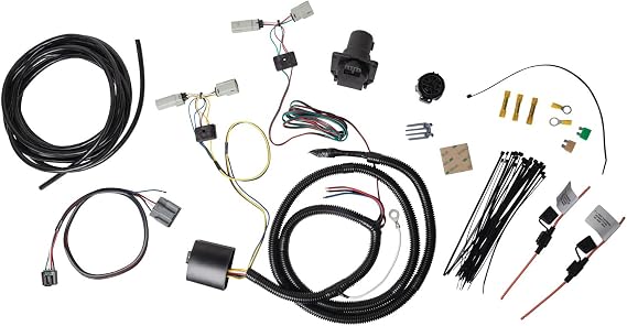 Tekonsha 22127 Custom Tow Harness 7 Way Tow Hitch Trailer Wiring Harness Kit, Short Circuit and Overload Protection, No Cutting or Splicing Required