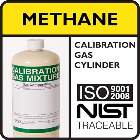 20% LEL (1.0% vol.) Methane Calibration Gas, Balance Air, 103 Liter Steel Cylinder.