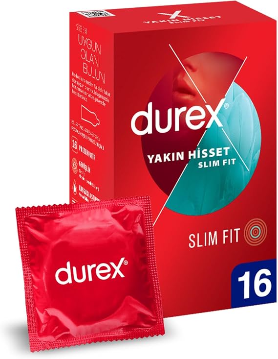 Durex Yakın Hisset Slim Fit 16'lı Prezervatif