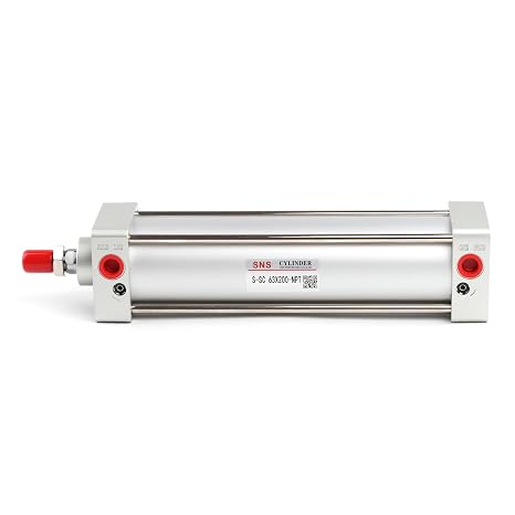 SNS Pneumatic Standard Air Cylinder S-SC 63 x 200 NPT 3/8, Bore: 2 1/2 inch, Stroke: 8 inch, Double Acting