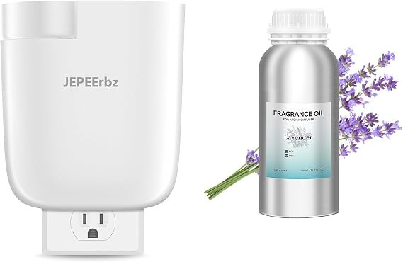 Plug in Diffuser, Waterless Oil Diffuser, Lavender Diffuser Oil (500ml /16.9oz), Essential Oils