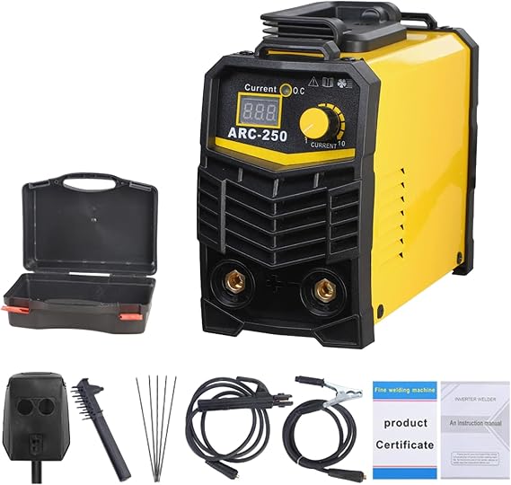 250A Stick Welder with IGBT Inverter, Hot Start & Arc Force, Portable MMA Welding Machine 220V with Digital Display, Anti-Stick for Home DIY & Professional Use