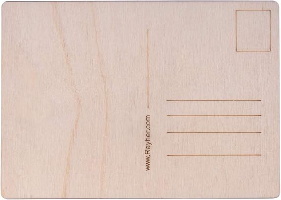 Rayher Hobby Wooden Postcard, Natural, 14.8 x 10.5 x 0.3 cm