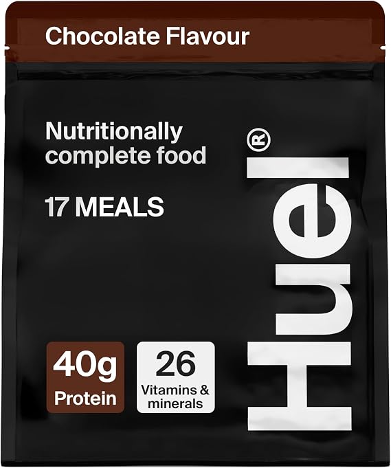 Huel Black Edition | 17 Meals 40g Protein | Chocolate | 17 Servings | 8g Fibre | 27 Vitamins and Minerals | Gluten Free | Nutritionally Complete Meal Replacement