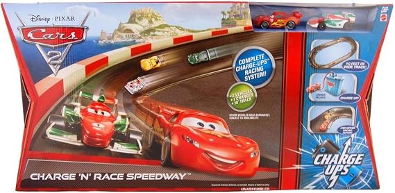 Disney / Pixar CARS 2 Movie Exclusive Charge Ups Track Set Charge N Race Speedway