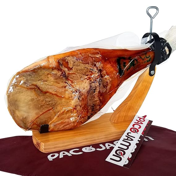 Paleta Iberica de Bellota "Pata Negra" Paco Jamon, 10-12 libras, 3 Anos de Curacion, 20-25 Porciones, Importado de Espana