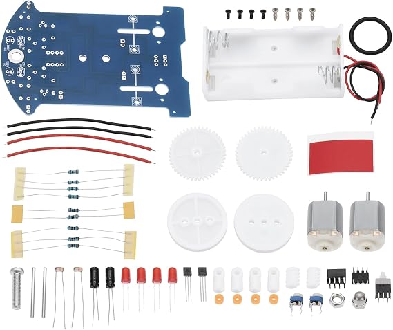 The Lord of the Tools 1 Set Smart Car Soldering Project Kits D2-5 Smart Tracking Robot Car Sets Soldering Learning Electronics Set for DIY Electronics