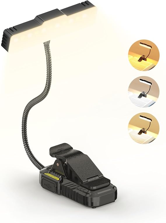 Smiling Shark Reading Lamp Rechargeable LED Books Light with Motion Sensor