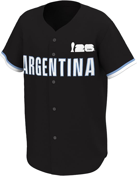 Outerstuff FIFA World Cup 2026 Mens Short Sleeve Button Front Baseball Jersey