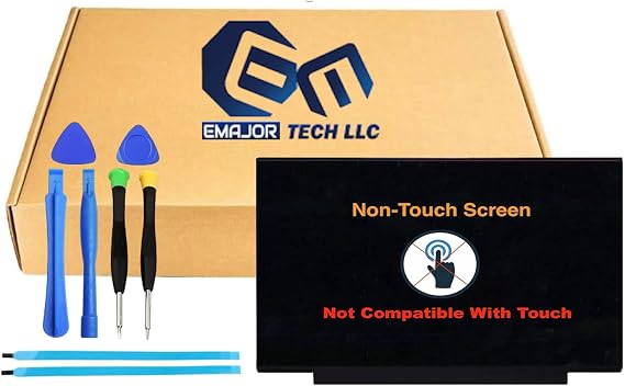EM EMAJOR TECH New Screen Replacement for Lenovo FRU 5D10W73207 1920X1080 FHD Non-Touch LCD LED Display with Set of Tape and Tools