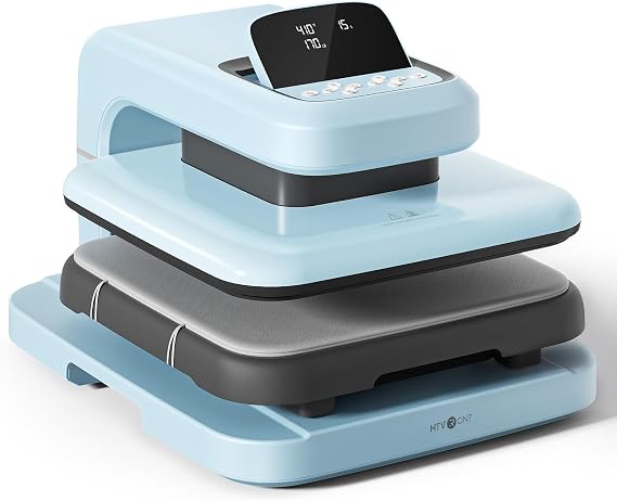 HTVRONT Auto Heat Press 2 - Heat Press Machine for T Shirts with Adjustable Pressure & Higher Heating Height, Heats Up Fast & Evenly Heat Press 15x15 for HTV, Sublimation, Heat Transfer Projects