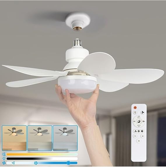 Torch Led Ampül Pervane 3 Işık Modlu, Pervaneli, Kumandalı Serinleten Led Ampul, 30 Watt Tavan Vantilatörü [Enerji Sınıfı A]