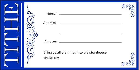 Value Offering Envelope-Tithe - Blue - (Package of 100)