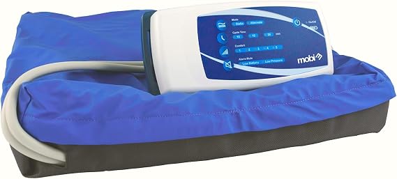 MobiCushion Alternating Pressure Wheelchair Cushion - Pneumatic Air Pillow for Pressure Sore Relief, Blue