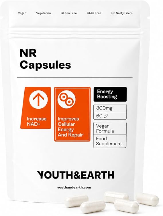 Youth & Earth Nicotinamide Riboside Supplement, 300 mg, 60 Capsules