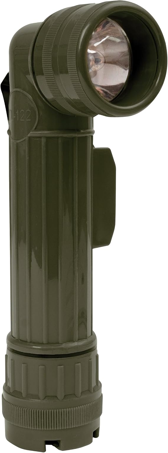 Rothco GI Type D-Cell Flashlight with Color Lenses, Olive Drab | High-Impact Plastic, Waterproof Design, 4 Color Filter Lenses, Morse Code Signal Switch, Belt Clip and Metal Ring