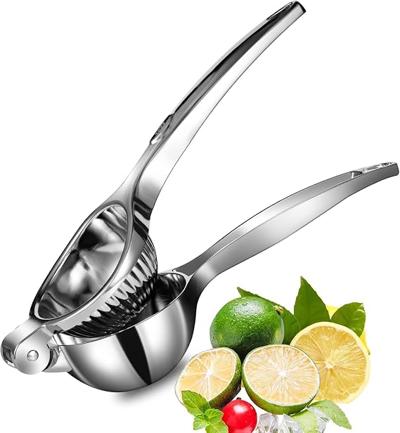 lemon Squeezer, Lemon Juicer, Heavy Duty Citrus Juicer, Metal Lime Squeezer, Solid Juicer Hand, Durable Orange Squeezer, Manual Juicer, Lemon Squeezer Press, Lime Juicer