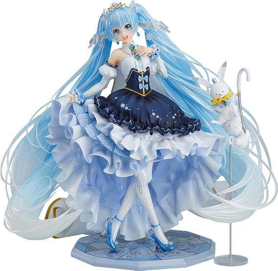 Good Smile Character Vocal Series 01: Hatsune Miku Snow Princess Version 1: 7 Scale PVC Figure,Multicolor,G94134