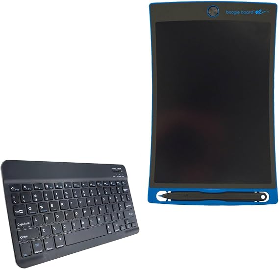 BoxWave Keyboard Compatible with Boogie Board J32220001 (8.5 in) - SlimKeys Bluetooth Keyboard, Portable Thin with Chiclet-Style Keys - Jet Black