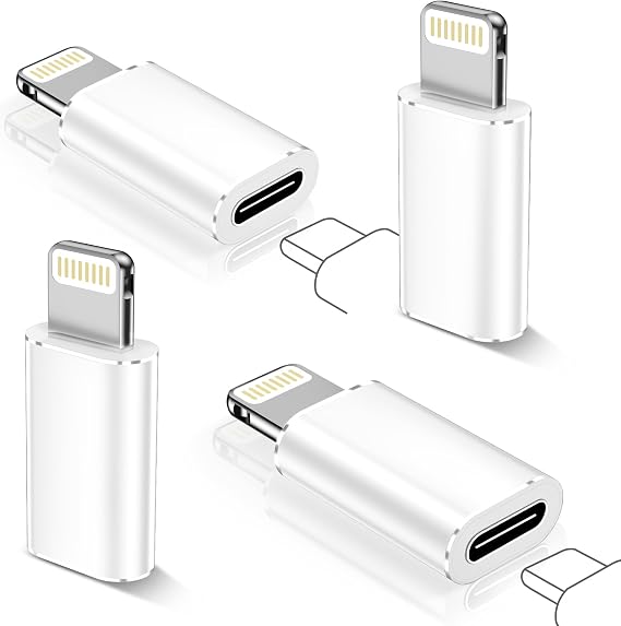 4Pack Upgraded USB C to Lightning Adapter,Support Audio/OTG,Fast Charging&Data Transfer for iPhone 14 13 12 Pro Max/iPad Air/Airpods,Nintendo Switch,Headphones,iOS,iPhone 14 Accessories