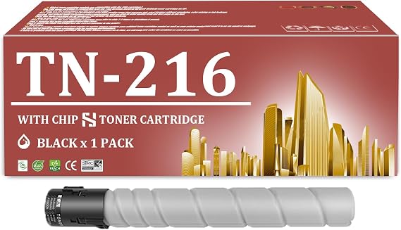 TN216 Toner Cartridges High Yield Replacement Cartridge for Konica Minolta TN-216 A11G131 A11G431 A11G331 A11G231 Toner Cartridge for Konica Minolta Bizhub C220 C280 Printers (1 Black)