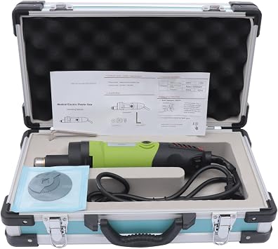 Cast Cutter Cast Removal Saw Electric Medical Cast Cutter Orthopedic Plaster Saw Sport Medicine with Alloy Blade, Oscillating Speed Adjustment 110V-Green