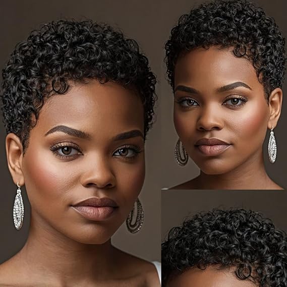 Short Curly Hair Wig Synthetic Curly Wigs for Black Women Afro Curly Wigs for Women Wigs Short Hair (9641A)