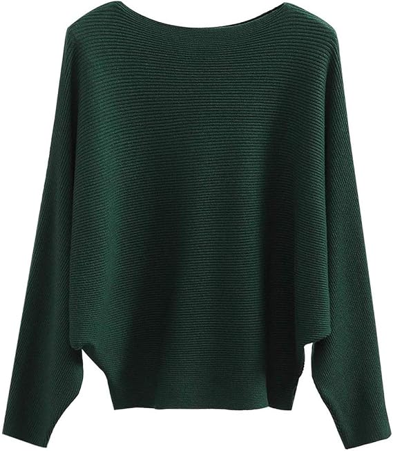 Gothden Women's Off Shoulder Sweater Knit Jumper Long Sleeve Pullover Baggy Solid Sweater