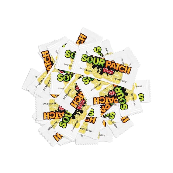 SourPtch Kids BIG Soft & Chewy Candy - Lemon Flavor - 1 lbs Individually Wrapped Sweet & Sour Candy Pack - Delicious Gummy Treats for Halloween, Pinata Stuffers, Birthdays, Pantry & Baby Showers
