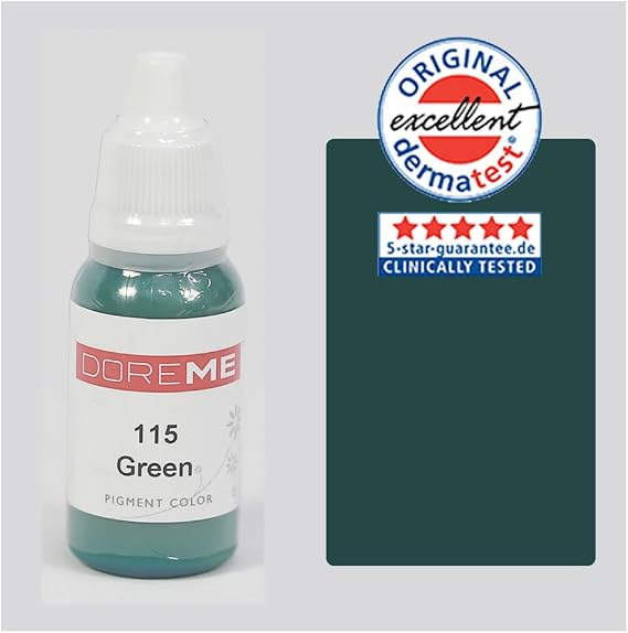 Doreme Green Professional Permanent Makeup Pigment Tattoo Ink Set Microblading Micropigmentation Eyeliners