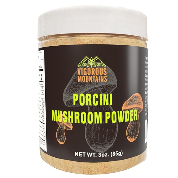 VIGOROUS MOUNTAINS Dried Porcini Mushroom Seasoning Powder for Cooking 3oz