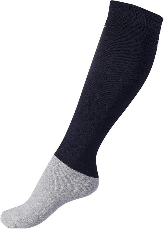 Finn Tack Horze Adult Women's Men's Navy Blue Thin Knee Comfortable Winter Socks (US 6-7.5/US 36-38)