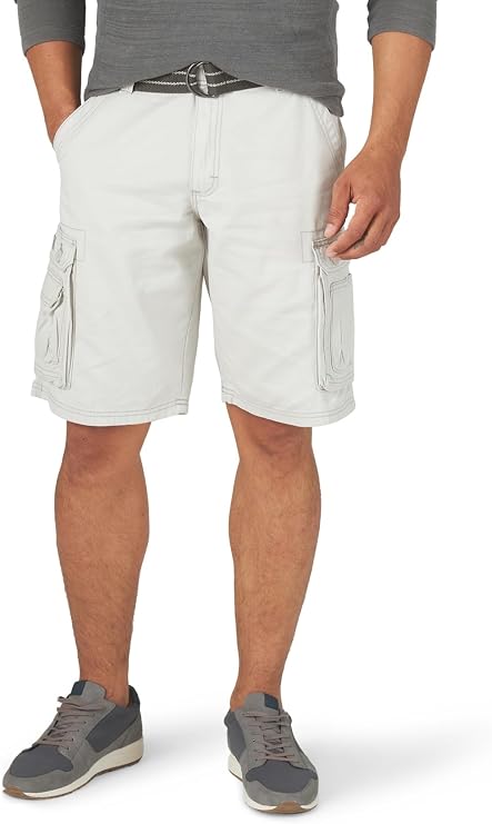 Lee Men\\\'s Dungarees New Belted Wyoming cargo shorts, Cadet Gray, 38 UK