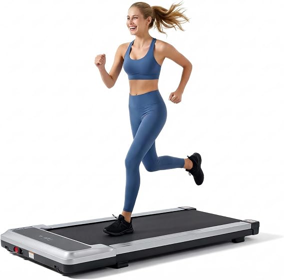NEWBULIG Walking Pad Treadmill for Home, Lightweight Walk Machine with Remote Control and LED Display, Portable Treadmill Under Desk for Walking, Jogging, Running