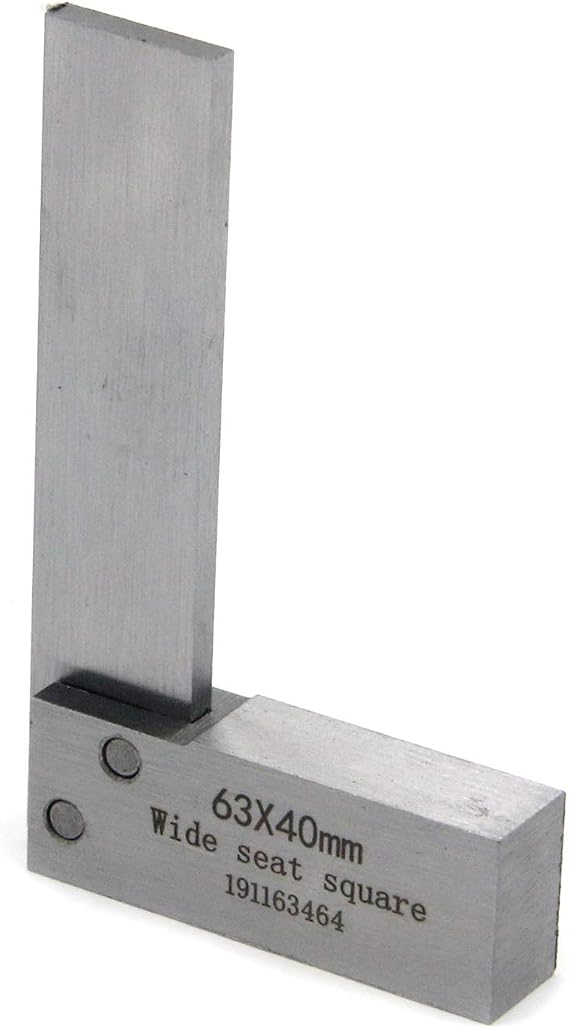 T Tulead 63x40mm Machinist Square Steel Woodworking Ruler