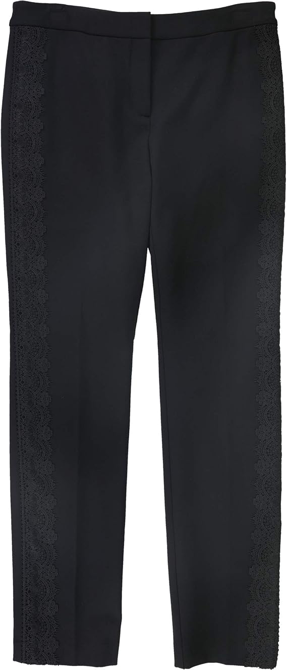 Alfani Womens Lace Trim Straight Leg Casual Pants