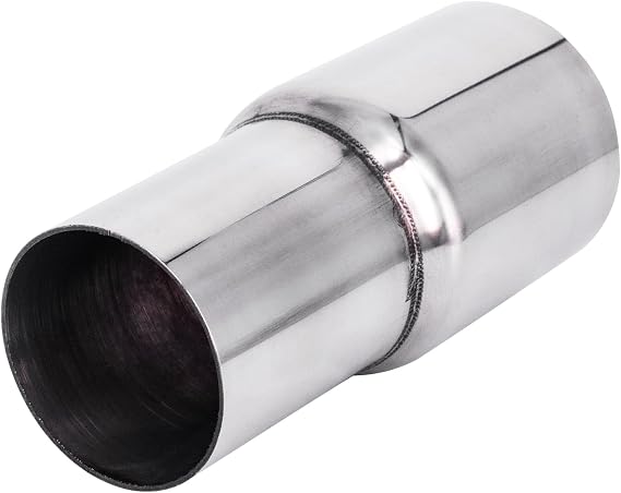 Exhaust Pipe Adapter Stainless Steel Exhaust Connector Connection Pipe Reducer Dilator Car Exhaust Pipe Modification (51mm–60mm)