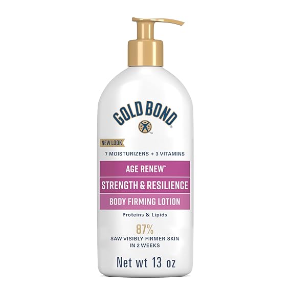 Gold Bond Age Renew Strength & Resilience Lotion for Mature Skin, 13 Oz. | Firming Body lotion with Proteins & Lipids for aging skin, lightweight, non-greasy and dermatologist-tested