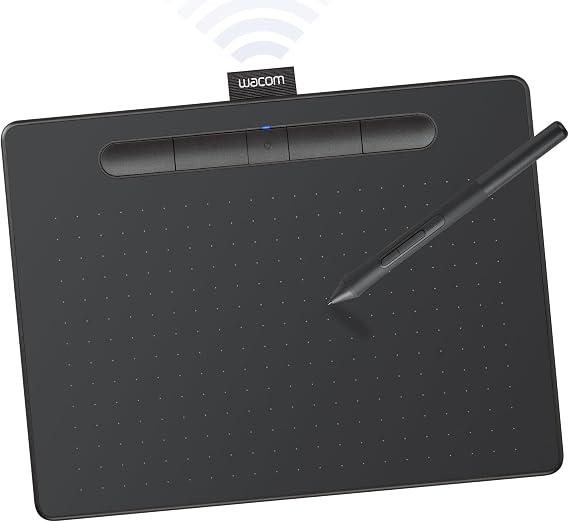 Wacom Intuos Wireless Graphic Tablet, 3 Bonus Software, 10.4" x 7.8", Black CTL6100WLK0